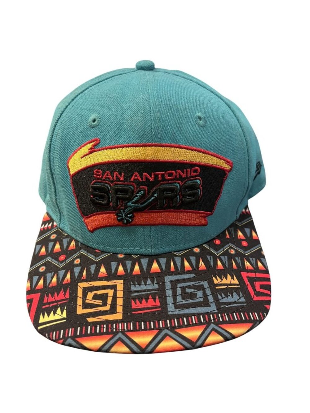 San Antonio Spurs Snapback Flat Bill Hat New Era 9Fifty Hardwood Classics Aztec